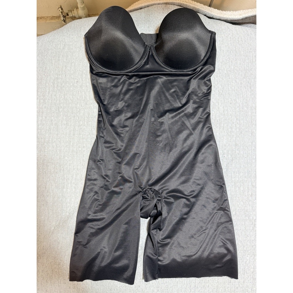 Assets Black Shapewear Bodysuit S Built-In Bra Convertible Straps